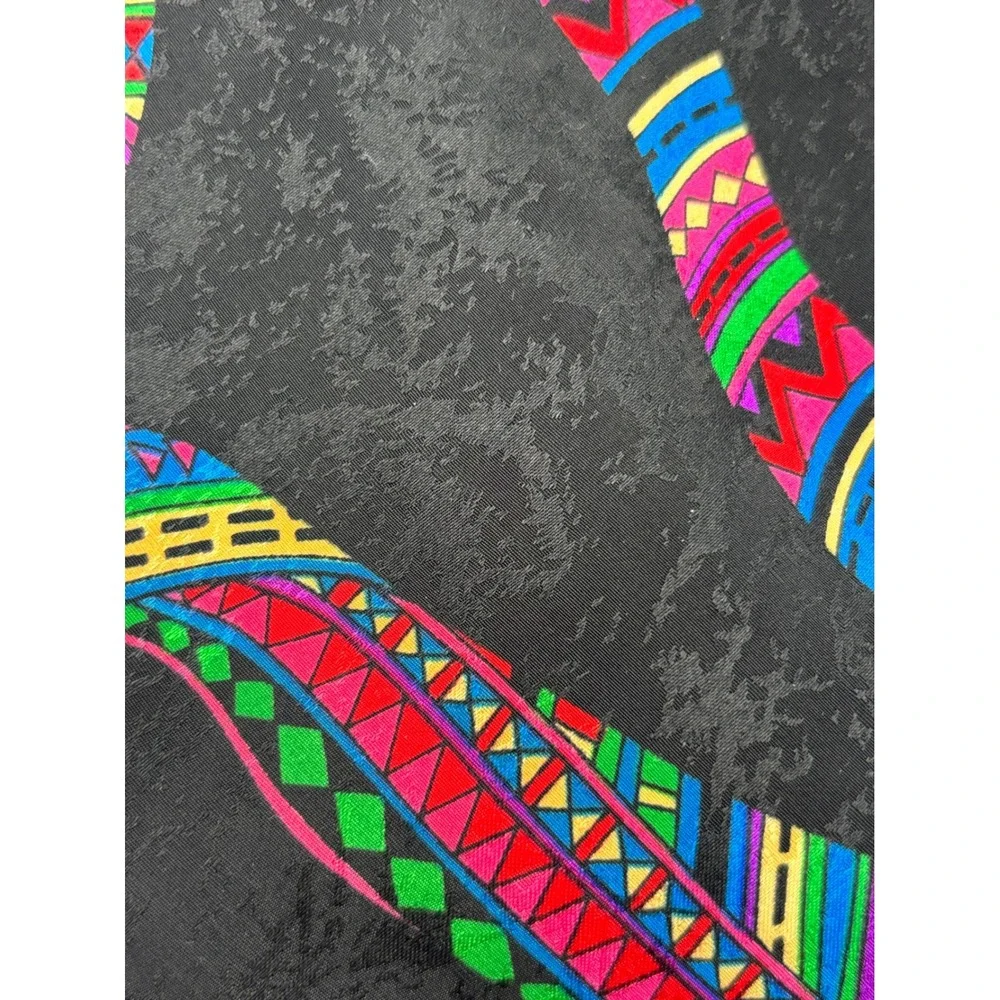 Buscati Men's Palace Silk Necktie Abstract Geometric Vintage 1990s